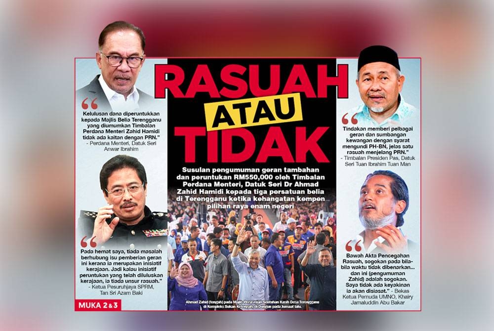 Laporan muka depan Sinar Harian Isnin.