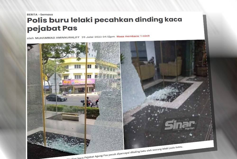 Laporan Sinar Harian pada Selasa.