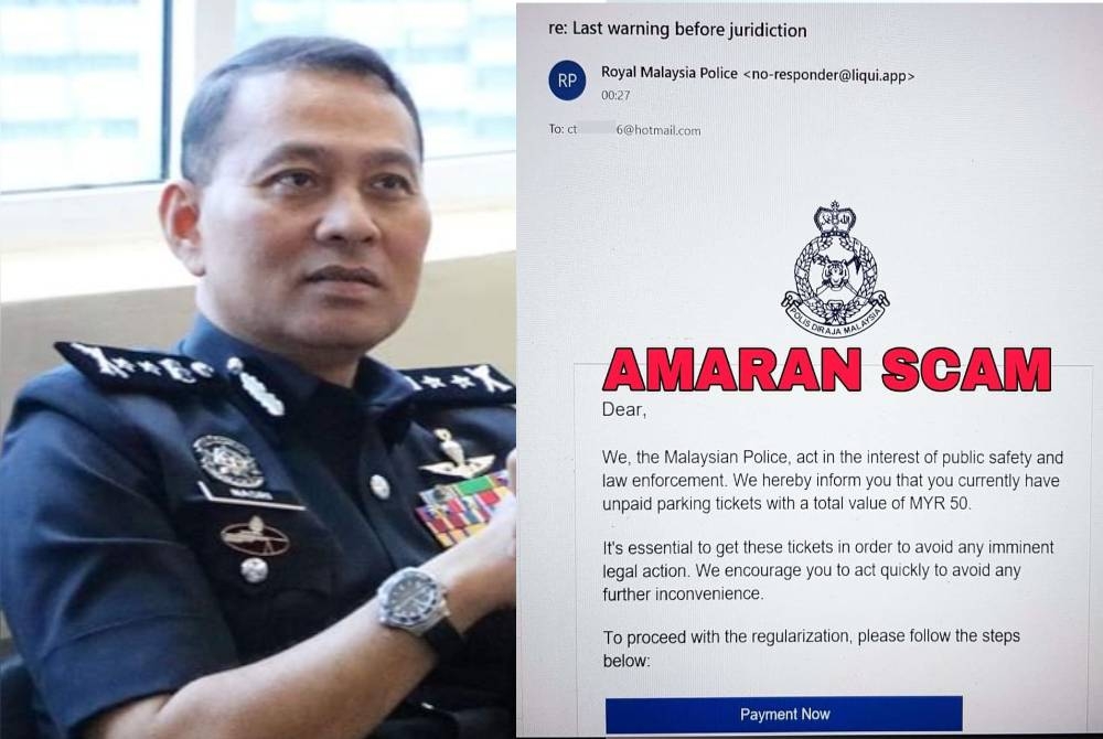 Mohd Nasri. Taktik sindiket penipuan mengenai kompaun saman yang dihantar melalui e-mel bagi memperdayakan orang ramai dan berjaya dikesan PDRM.