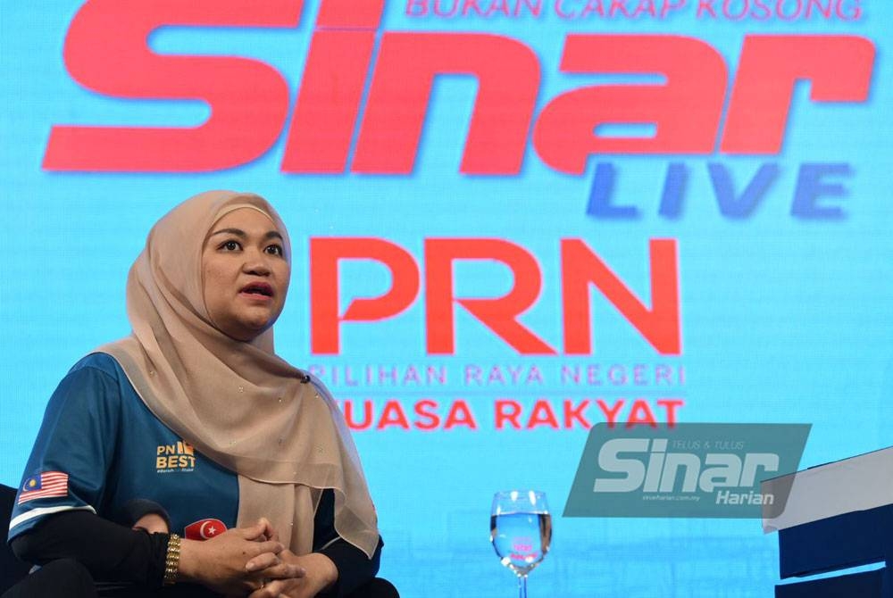 Nurul Syazwani ketika Sinar Live yang bertajuk ‘Permatang: Debaran Satu Lawan Satu’ pada Sabtu. - Foto SINAR HARIAN/MOHD RAFIQ REDZUAN