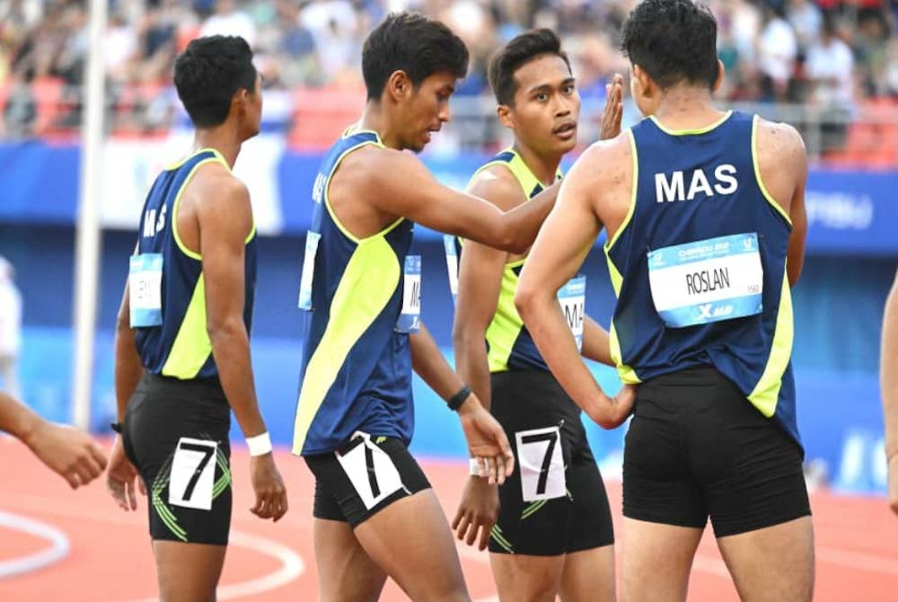 Misi kuartet 4x400m lelaki untuk mengakhiri kemarau 38 tahun pingat dari trek temasya Universiade edisi Chengdu masih belum kesampaian.