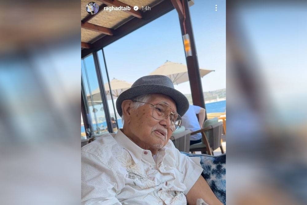 Wajah terbaharu Tun Abdul Taib Mahmud yang dikongsi isteri beliau, Toh Puan Ragad Kurdi Taib di akaun media sosialnya. - Foto InstaStory Raghad Taib