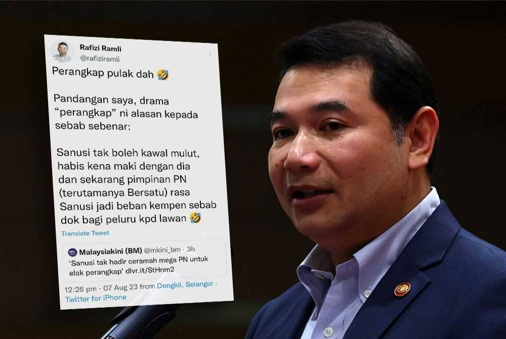 Ciapan Rafizi pada Isnin.