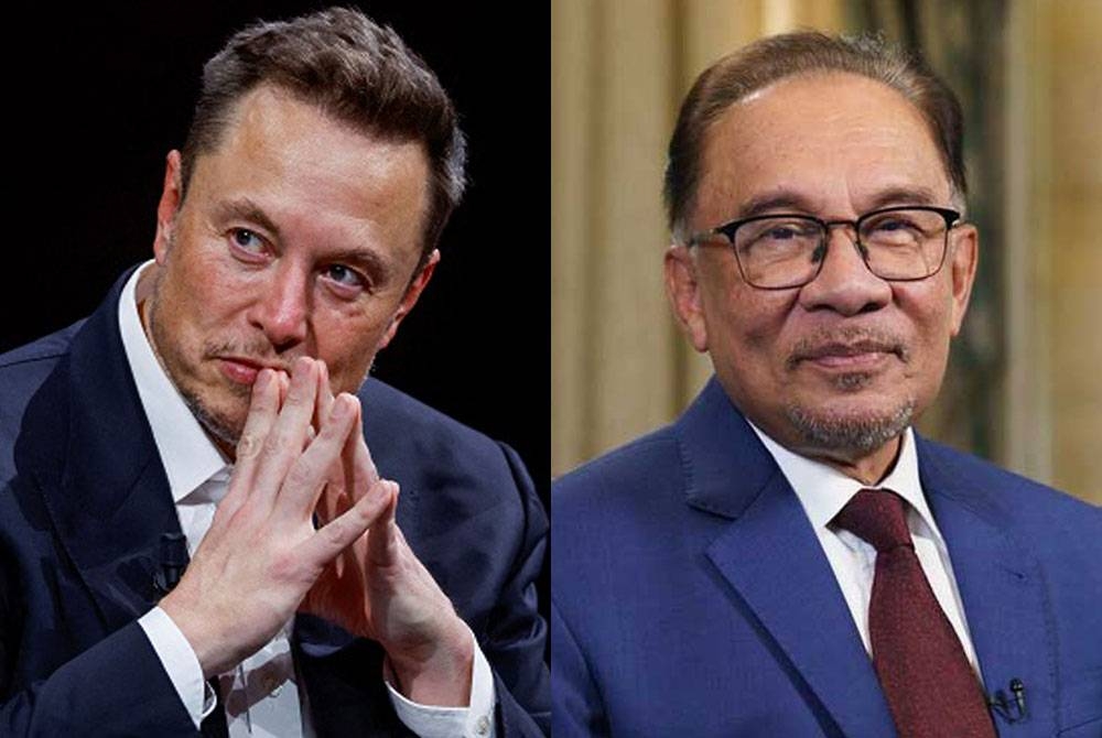 Elon Musk dijangka ke Malaysia untuk bersama Datuk Seri Anwar Ibrahim bagi merasmikan ibu pejabat Tesla Malaysia di Cyberjaya pada hujung September atau Oktober ini. - Foto Reuters