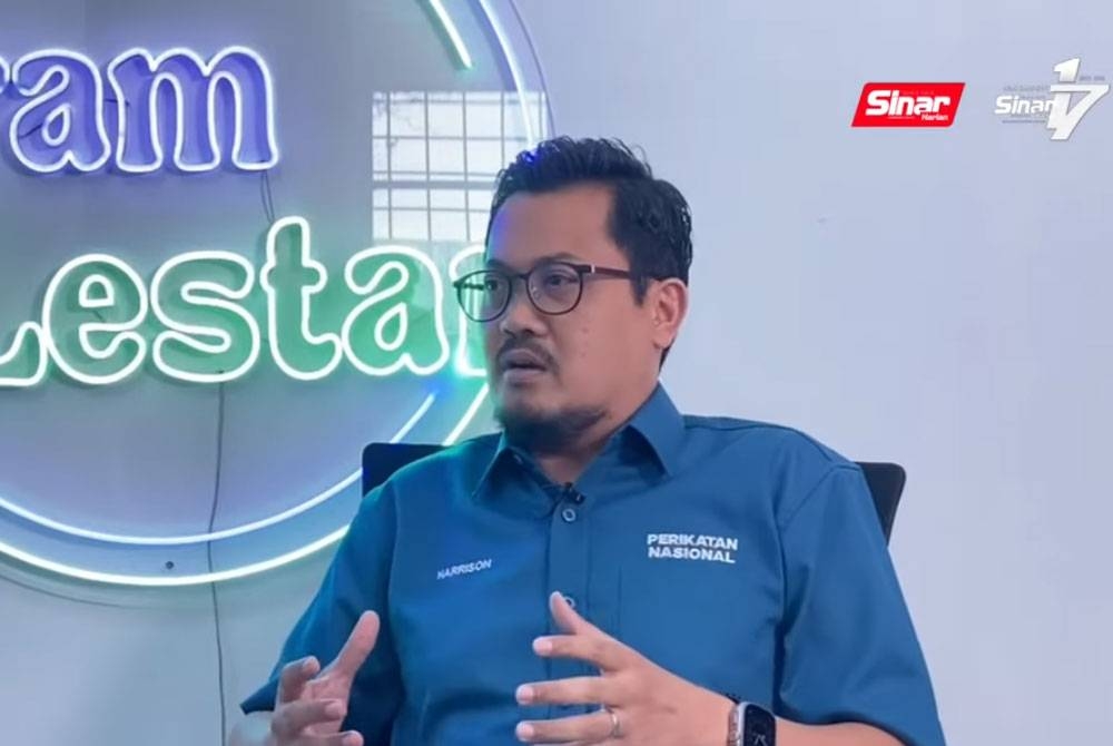 Harrison ketika program Sinar Live khas PRN bertajuk ‘Kontroversi tak halang hasrat memenangi hati rakyat’ pada Khamis.