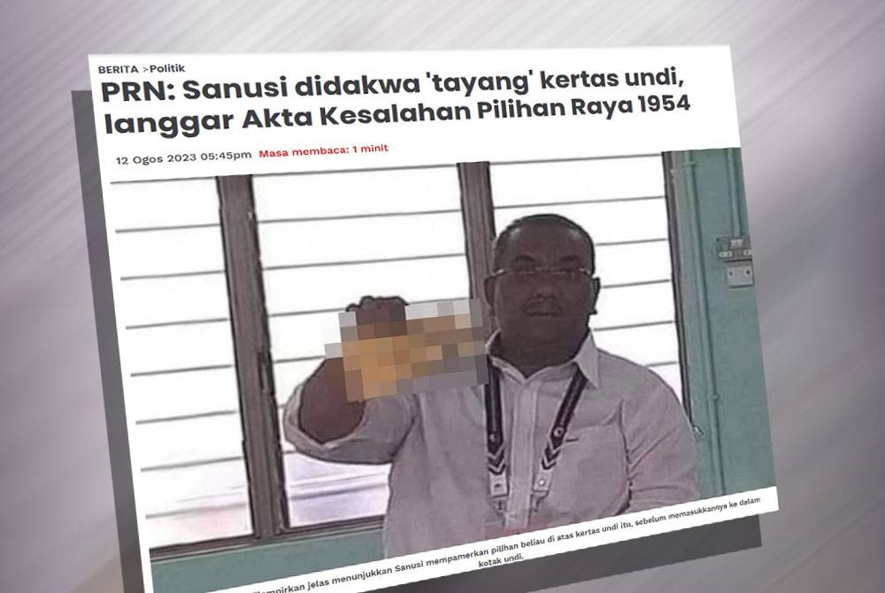 Laporan Sinar Harian pada Sabtu.