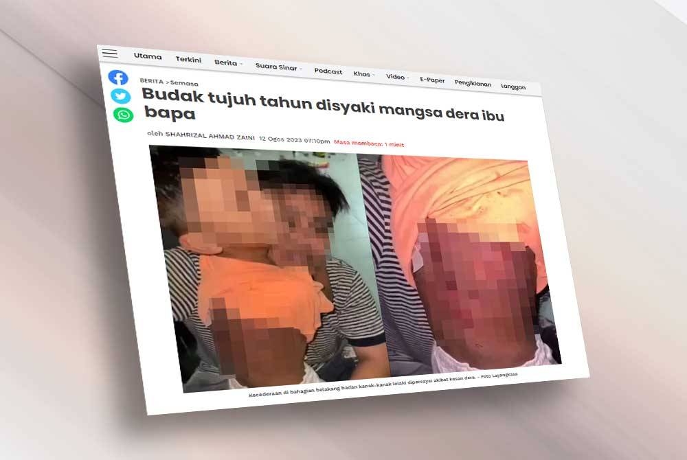 Laporan Sinar Harian pada Sabtu.