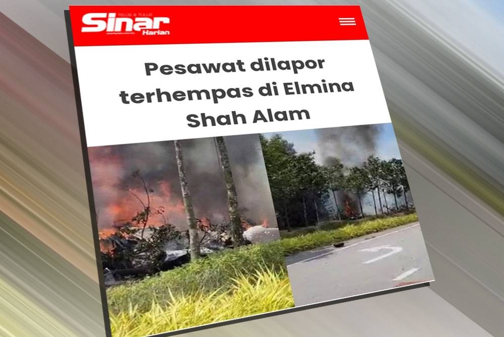 Keratan portal Sinar Harian pada Khamis.