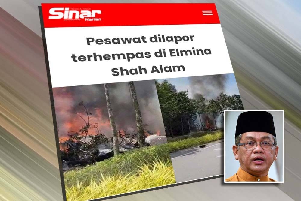 Keratan portal Sinar Harian pada Khamis.(Gambar kecil:Mohd Na&#039;im)