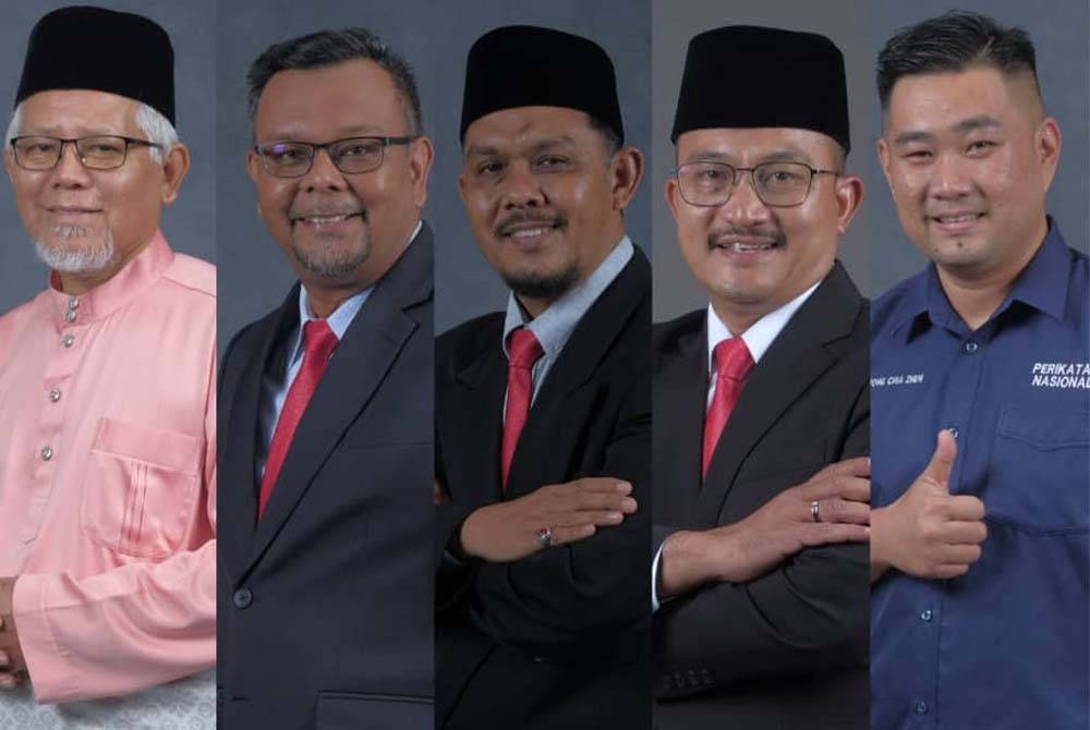 (dari kiri) Mohd Hayati, Haim Hilman, Muhammad Radhi, Mohd Salleh dan Chia Zhen.