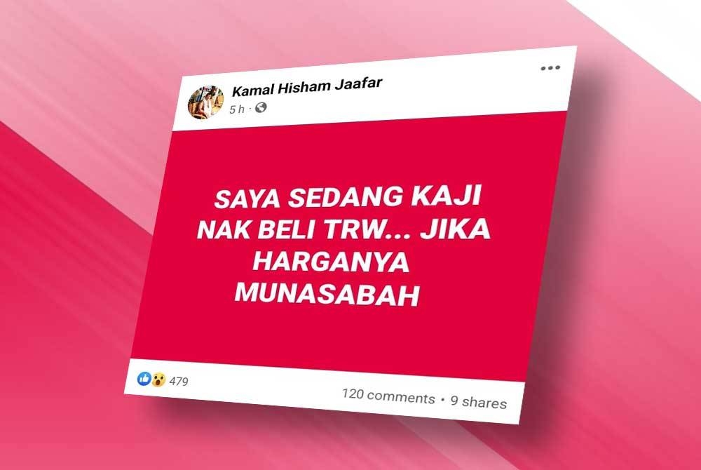 Catatan Kamal Hisham di Facebooknya pada Ahad. - Foto Facebook Kamal Hisham Jaafar