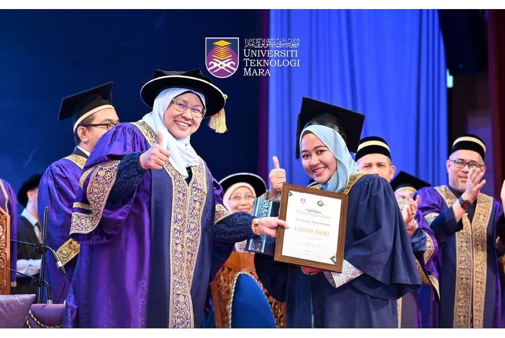 Nur Liyana Athirah Izani menjadi penerima skrol ke sejuta, sekali gus menjadi universiti pertama memahat kejayaan angka berkenaan.