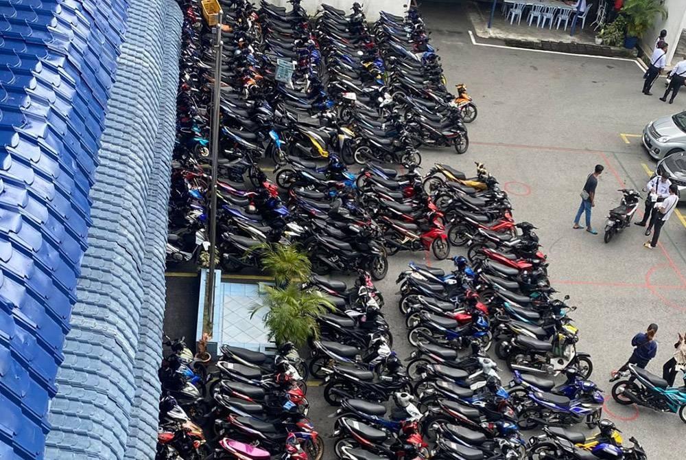 Antara motosikal yang ditahan menerusi Op Motosikal yang dijalankan di sekitar lokasi tumpuan di ibu kota pada 17 Ogos sehingga 19 Ogos lalu.