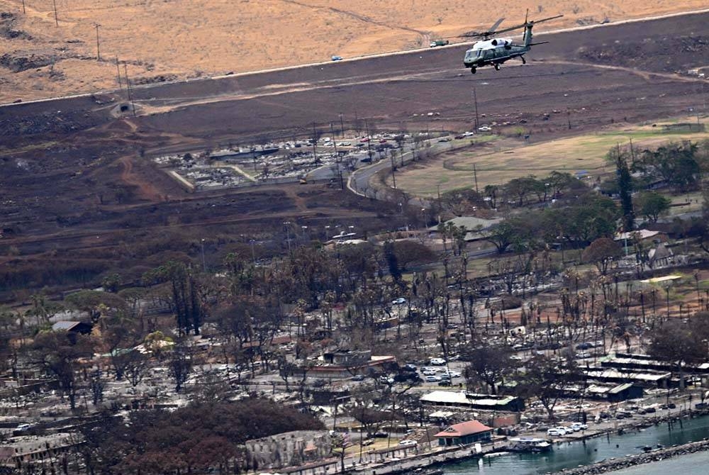 Seramai 1,100 orang masih hilang dalam kebakaran hutan luar biasa yang melanda Pulau Maui di Hawaii baru-baru ini. - Foto AFP