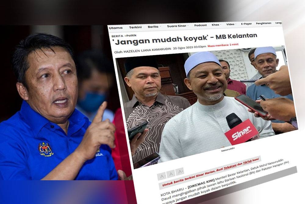 Laporan Sinar Harian pada Ahad. Ahmad Jazlan (kiri) - Foto Bernama