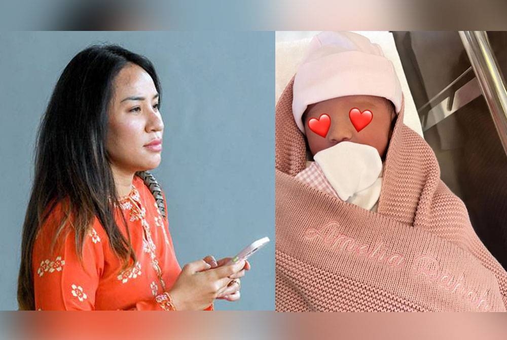 Yana berkongsi berita kelahiran bayi perempuannya itu di Instagram miliknya. Nooryana Najwa (kiri).