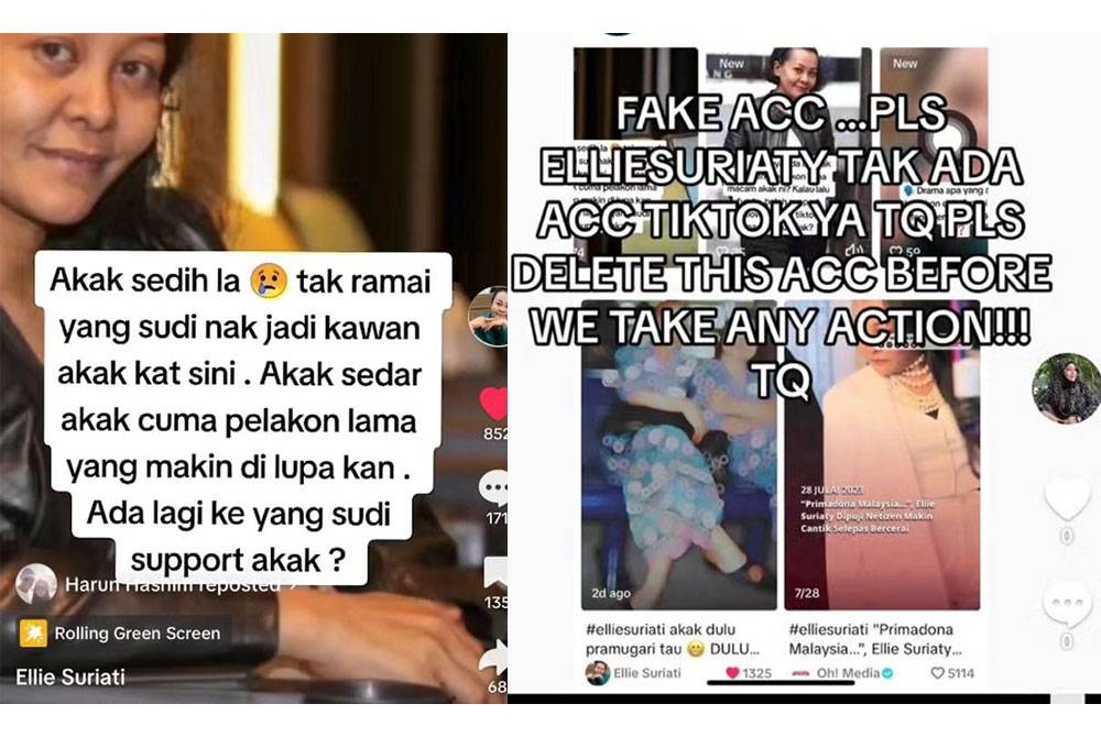 Paparan skrin yang dimuat naik Ellie menerusi akaun Instagramnya.