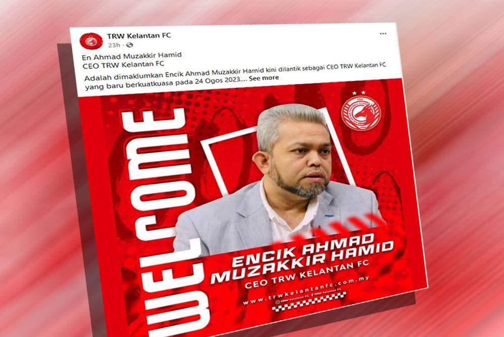 Tangkap layar Facebook Kelantan FC pada Khamis.