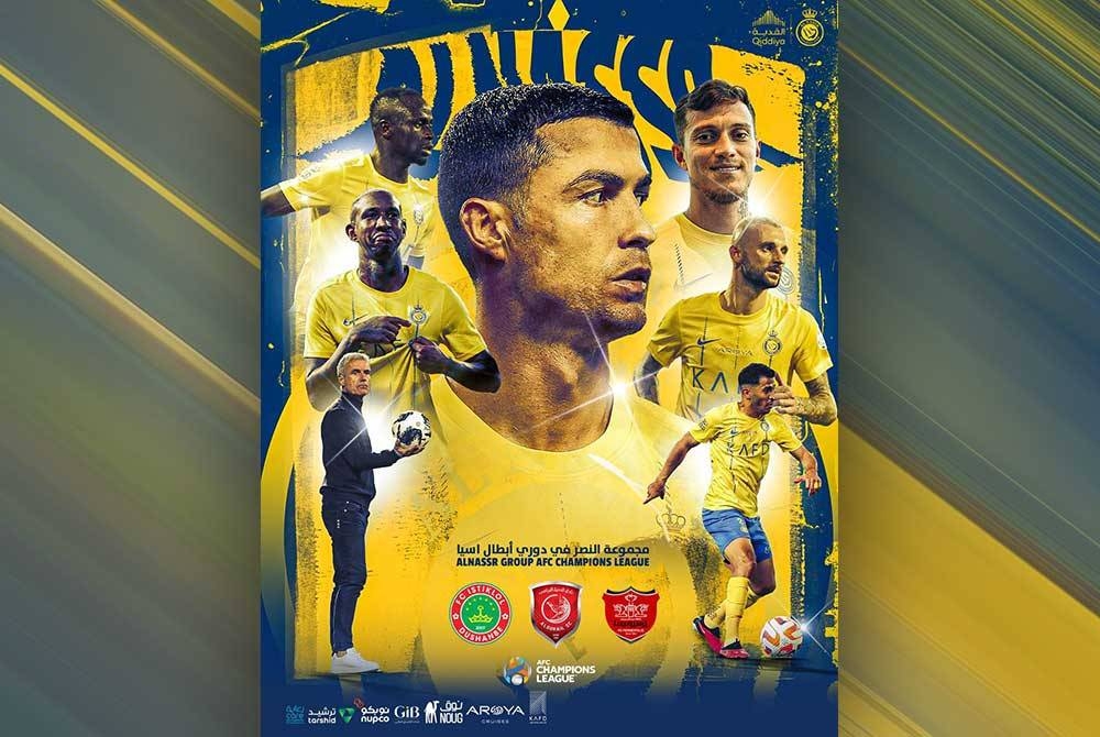 Al-Nassr akan memulakan cabaran peringkat kumpulan Liga Juara-Juara Asia menentang pasukan Iran, Persepolis di Tehran bulan depan.