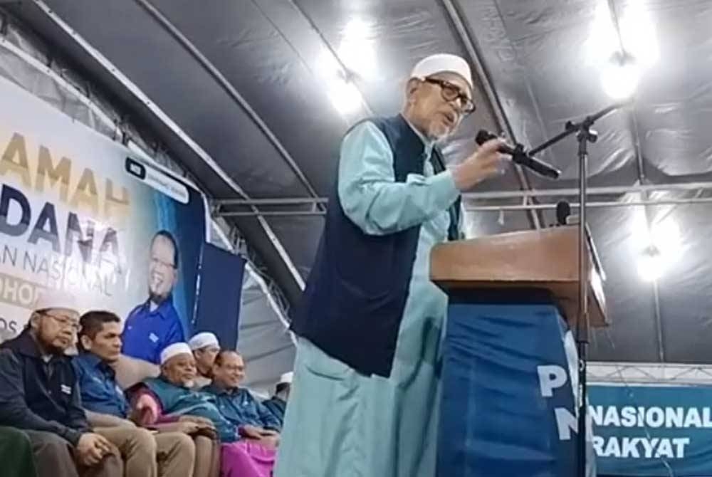 Abdul Hadi ketika berucap pada program Ceramah Perdana PN di Pas Bakri pada Sabtu.