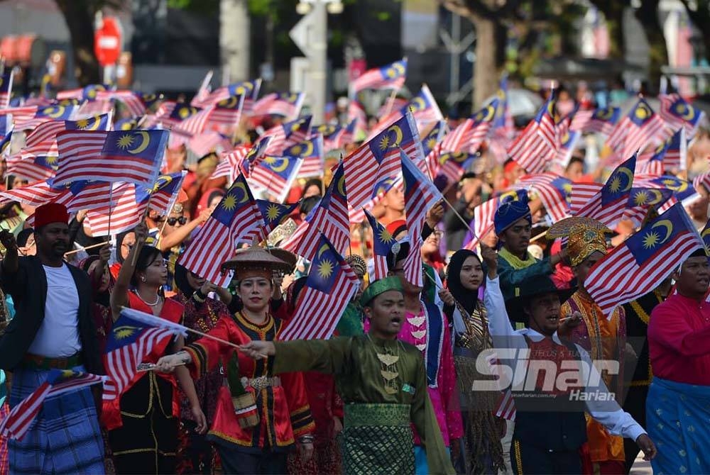 Sesi raptai Sambutan Hari Kebangsaan 2023 yang bertemakan &#039;Malaysia Madani:Tekad Perpaduan, Penuhi Harapan&#039; di Dataran Putrajaya. - Foto SINAR HARIAN/ ASRIL ASWANDI SHUKOR.