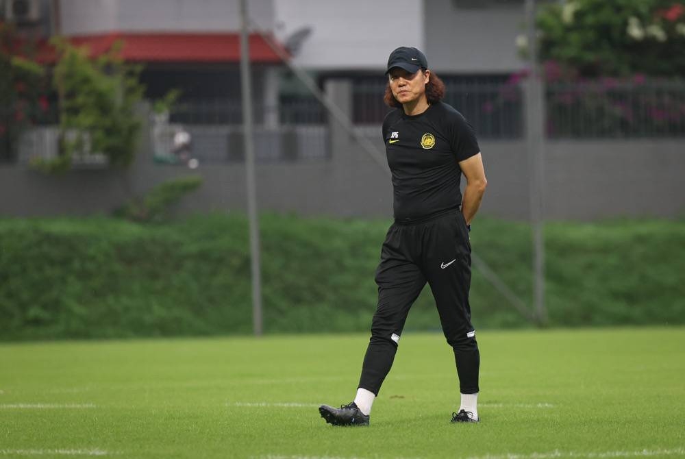 Pan-gon pada sesi latihan skuad Harimau Malaya bagi persiapan menjelang perlawanan Persahabatan Antarabangsa Tier 1 di China, ketika di Wisma FAM hari ini. - Foto Bernama