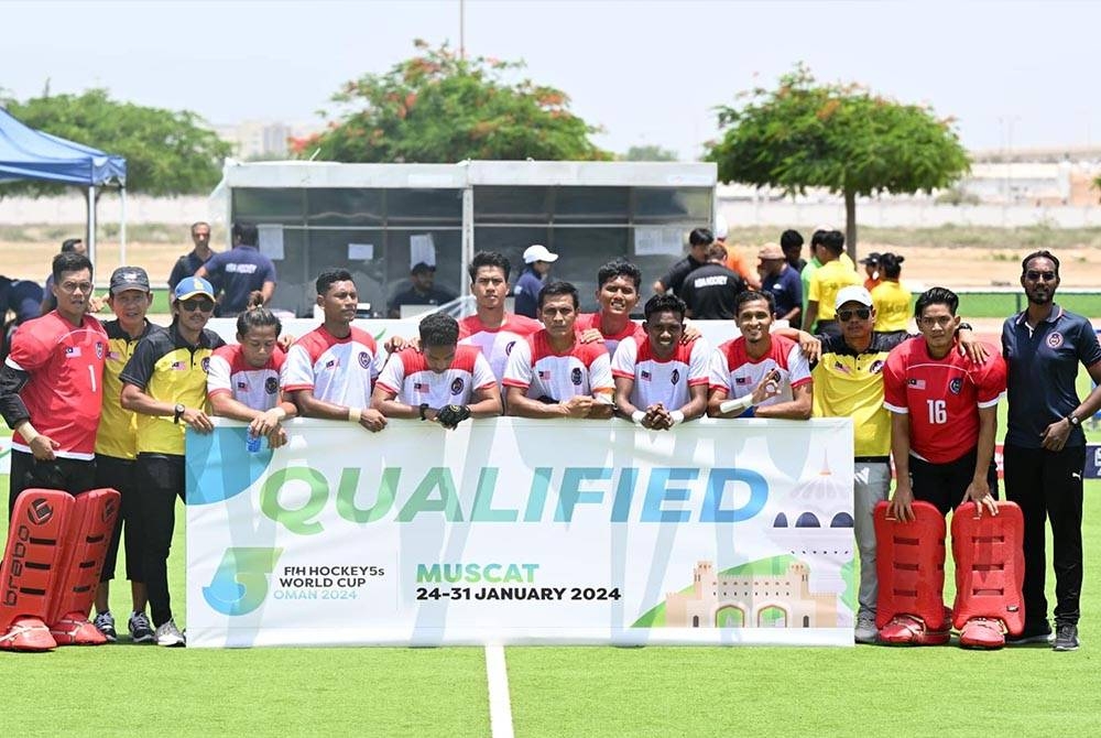 Malaysia menempah slot ke Kejohanan Piala Dunia Hoki 5s Lelaki sebagai wakil Asia. - Foto IHSAN MHC