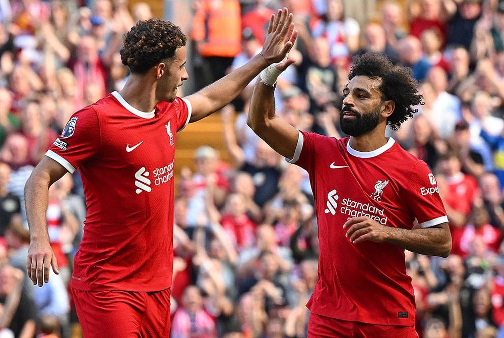 Salah antara penyumbang gol buat Liverpool ketika menjinakkan Aston Villa pada Sabtu. Foto: Agensi