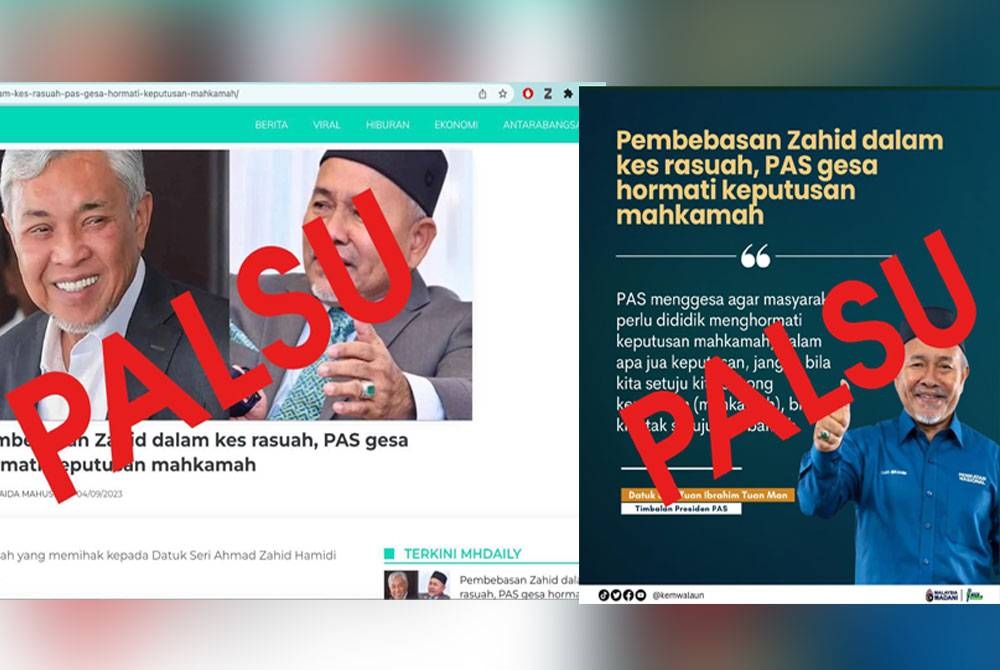 Tuan Ibrahim menafikan mengeluarkan kenyataan menerusi dua buah poster yang tular pada Isnin.