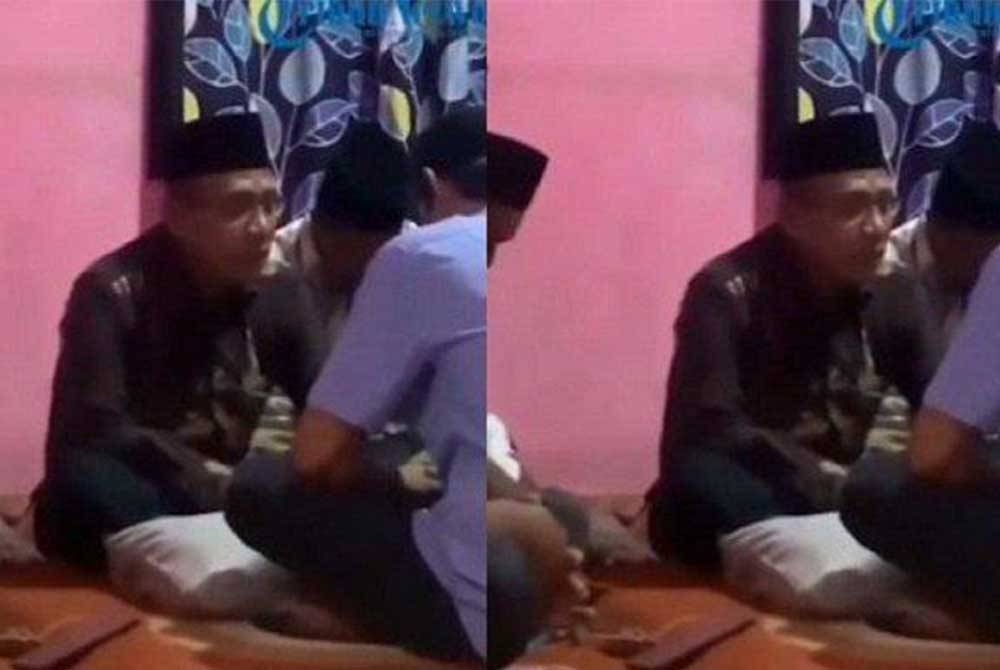 Bapa pengantin lelaki (baju cerah) mengambil tempat anaknya yang menghilangkan diri. - Foto Agensi