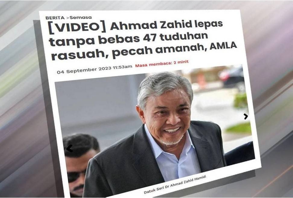 Laporan Sinar Harian pada Isnin. 