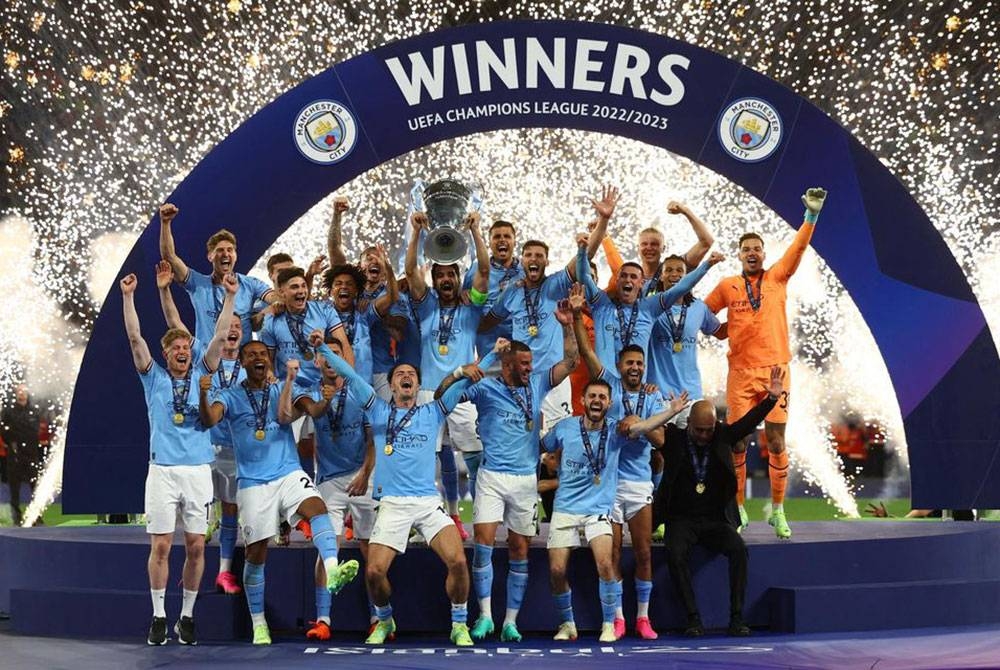 Manchester City juara Liga Juara-Juara akan tampil buat kali pertama di pentas Piala Kelab Dunia pada Disember depan. - Foto: Agensi