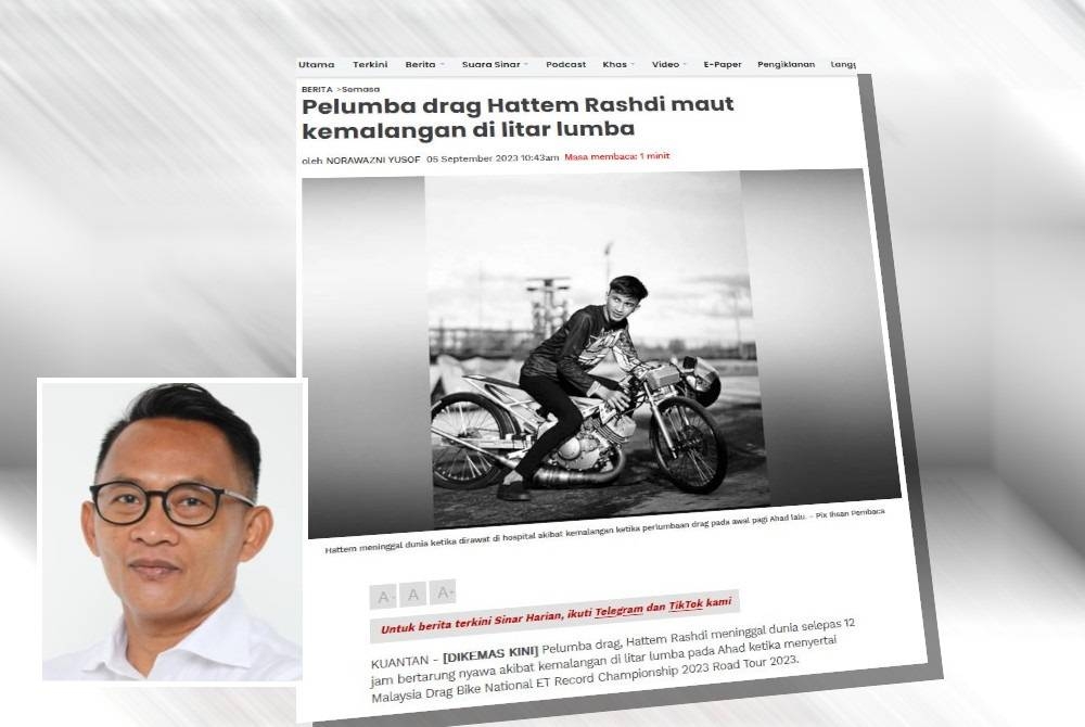 Laporan Sinar Harian pada Selasa. Gambar kecil: Shahrol Yuzy