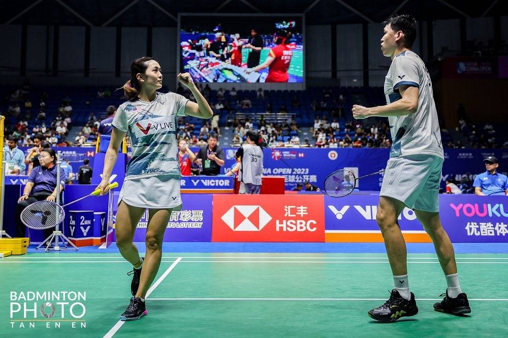 Kian Meng (kanan) dan Pei Jing akan menentang beregu Thailand dalam aksi suku akhir Terbuka China di Changzhou pada Jumaat. - Foto Badminton