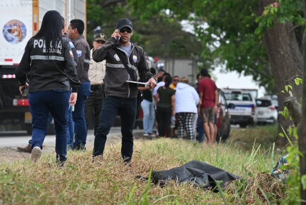 Bolivar Vera ditemui mati di jalan raya di wilayah pantai Guayas beberapa jam selepas diculik. - Foto AFP