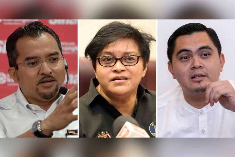 Dari kiri; Asyraf Wajdi, Azalina dan Muhamad Akmal