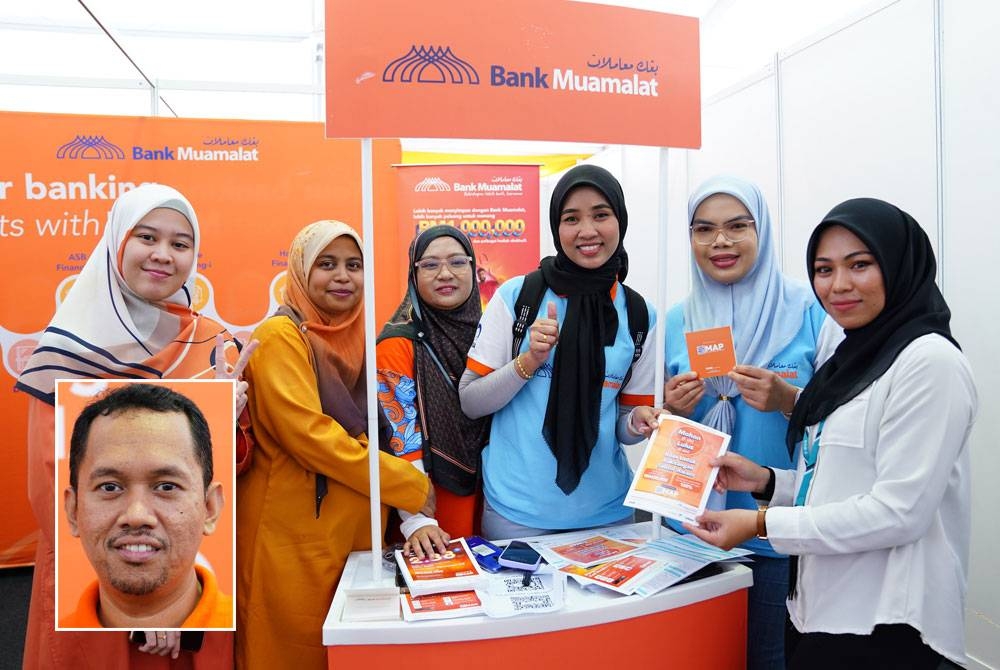 Orang ramai berpeluang mendapatkan informasi mengenai kempen serta aktiviti di reruai Bank Muamalat di seluruh negara. Gambar kecil: Mohd Habib