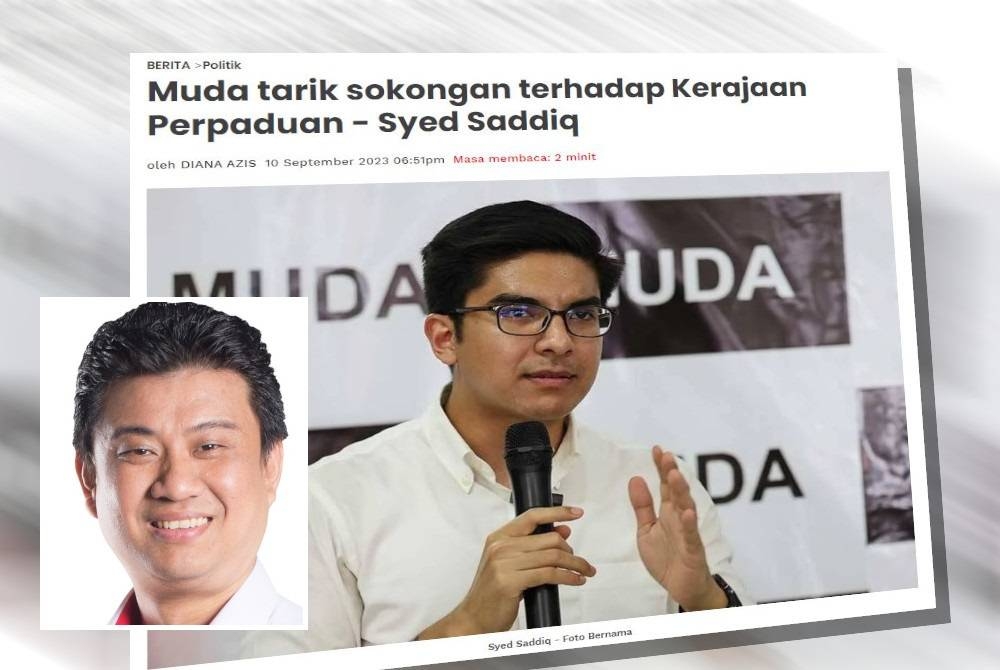 Laporan Sinar Harian pada Ahad. Gambar kecil: Andrew Chen Kah Eng