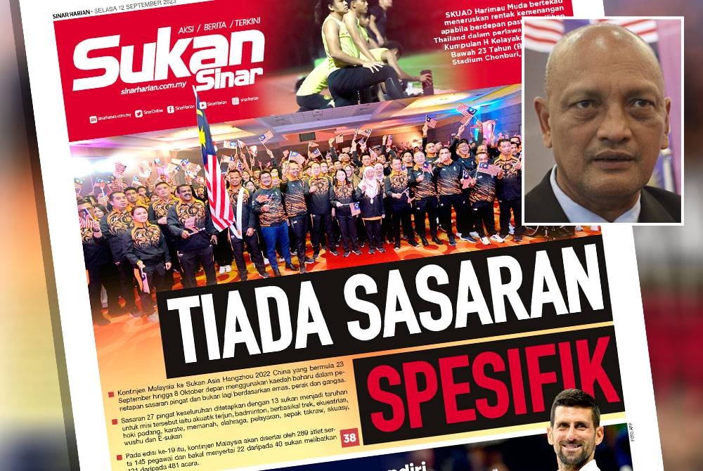 Laporan Sukan Sinar pada Selasa. Gambar kecil: Pekan