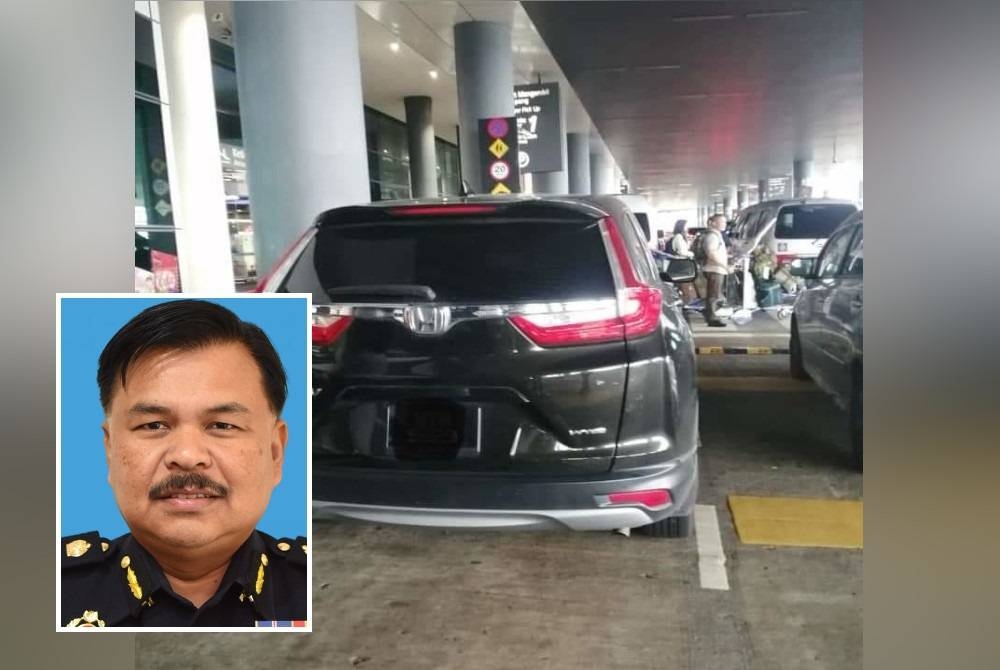 JPJ menahan sebuah SUV jenis Honda CRV selepas dikesan melakukan khidmat kereta sewa haram atau &#039;ulat&#039; di KLIA 2, Sepang pada Isnin. Foto: JPJ Selangor. Gambar kecil: Ahmad Kamarunzaman