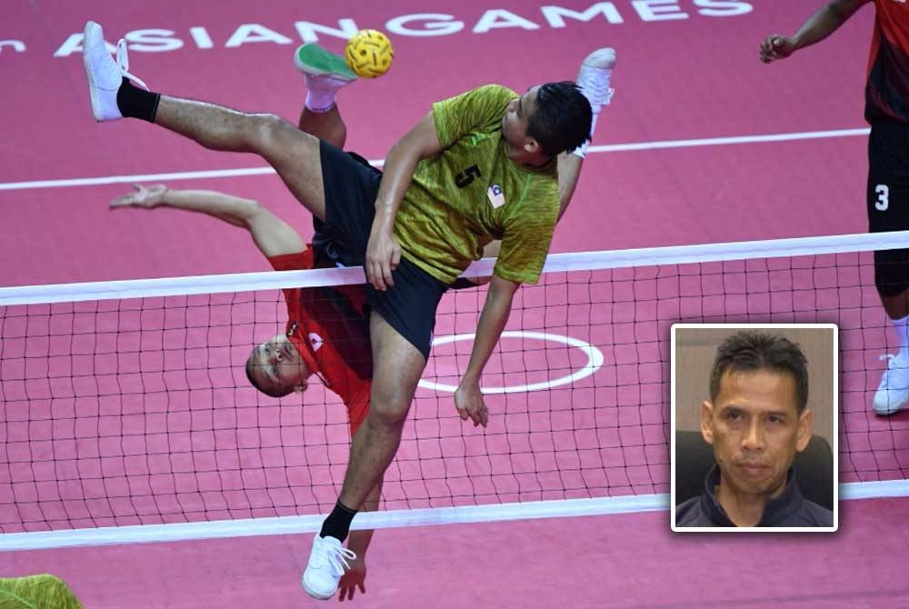 Azlan sekali lagi menjadi sandaran skuad sepak takraw negara bagi memburu pingat emas pada Sukan Asia Hangzhou 2022 di China. Gambar kecil: Ahmad Jais