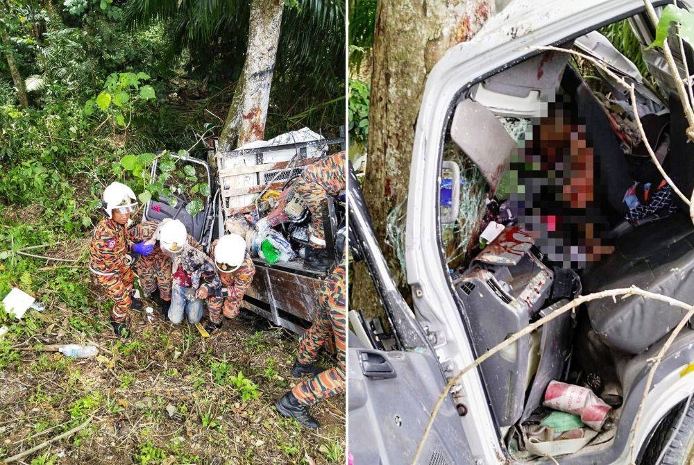 Anggota bomba membantu menyelamatkan antara mangsa yang cedera dan tersepit dalam kejadian terbabit. - Foto: JBPM