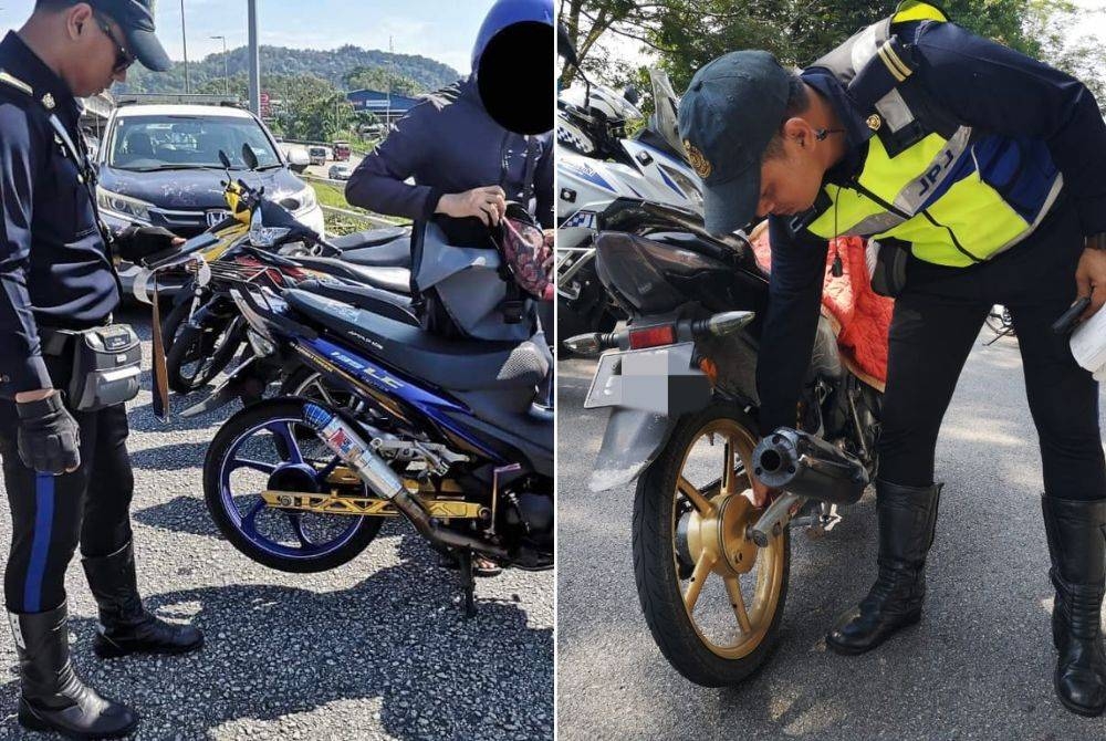 Antara motosikal yang disita dalam operasi JPJ Kuala Lumpur kerana ubah suai brek belakang. Foto: JPJ Kuala Lumpur.