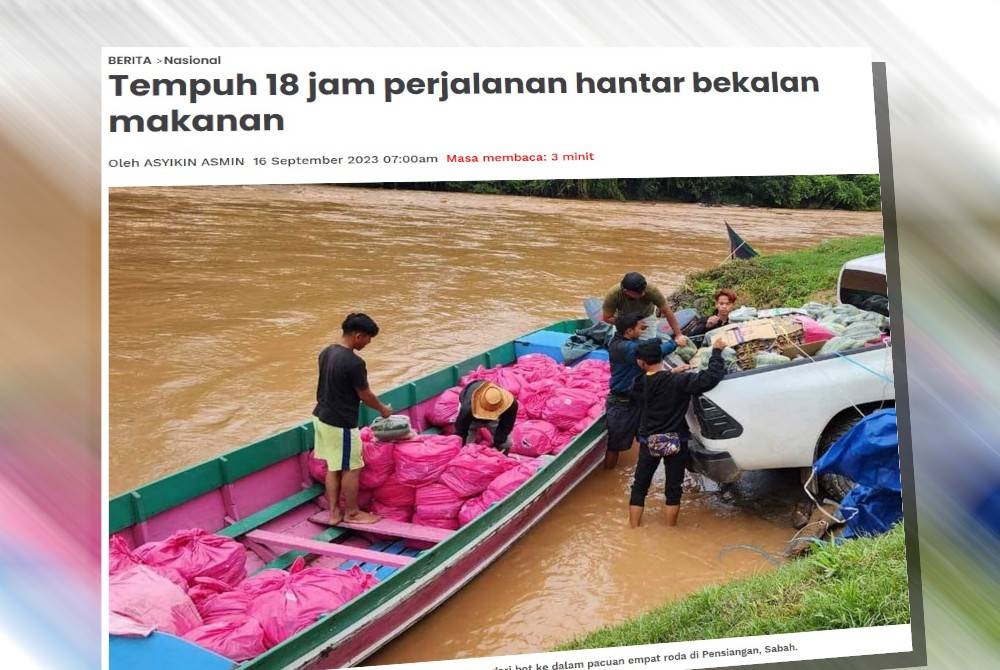 Laporan Sinar Harian pada Sabtu.