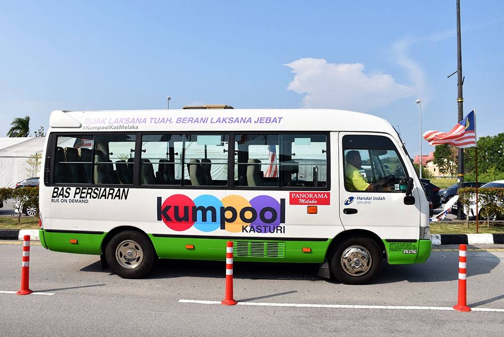 &#039;Bus On Demand&#039; dikenali Kumpool Kasturi akan menjadi pengangkutan pengantara untuk ke kawasan bandaraya Melaka pada Program Promosi Tahun Melawat Melaka 2024 (TMM 2024). Foto: Bernama