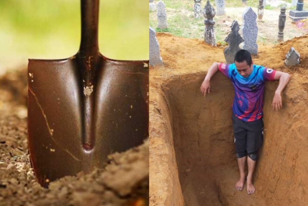 Seorang penggali kubur, kerjanya tidaklah popular namun besar manfaatnya kepada masyarakat.