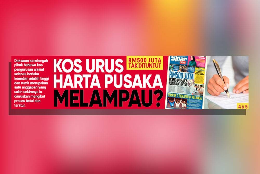 Laporan muka depan Sinar Harian pada Isnin.