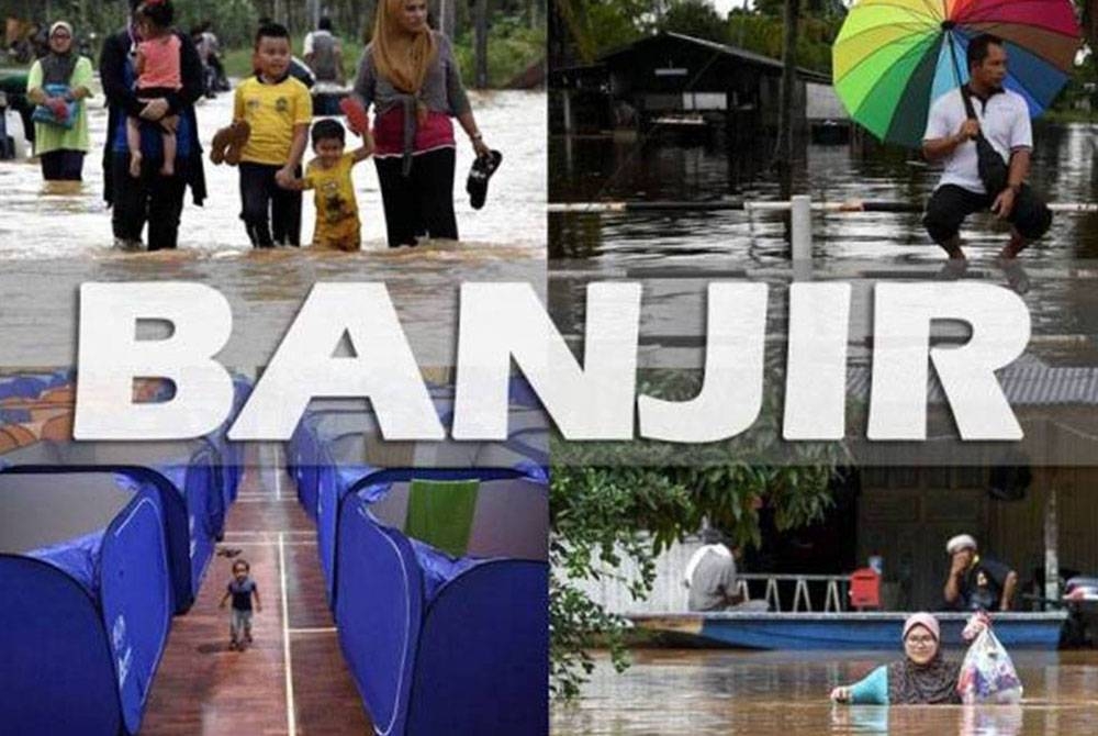 Jumlah mangsa banjir di Perak, Sabah dan Sarawak kekal dengan 274 orang yang ditempatkan di tiga PPS sehingga 9 pagi Isnin. - Gambar hiasan