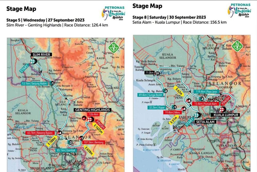 Lokasi laluan LTDL 2023 pada 27 dan 30 September ini.