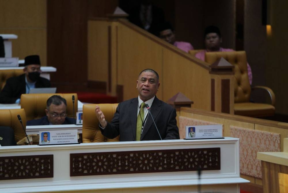 Saarani pada sidang Dewan Undangan Negeri (DUN) Perak, di sini pada Isnin.